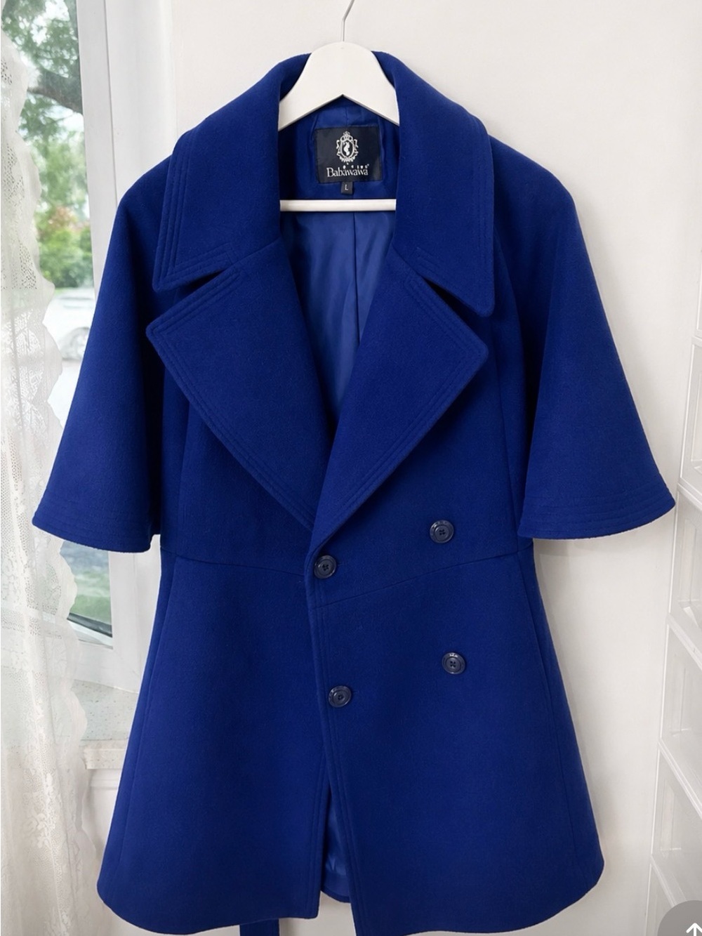 Royal Blue Double-Breasted Pea Coat